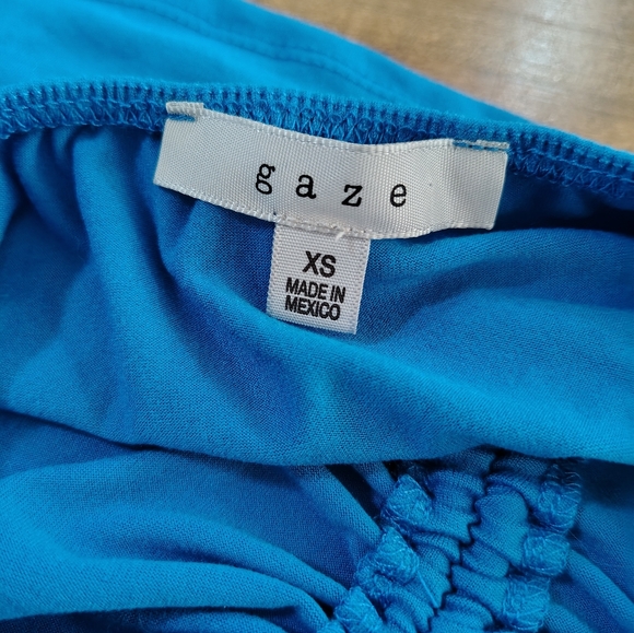 Blue Ruched Halter Top Size XS - Picture 3 of 3